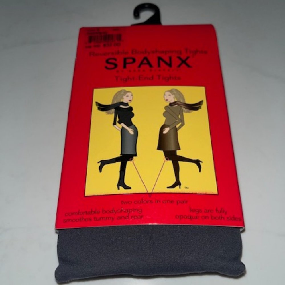 Spanx - Black/Gray Reversible Bodyshaping Tights